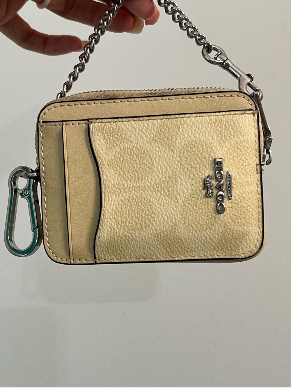 Coach zipper wallet keychain